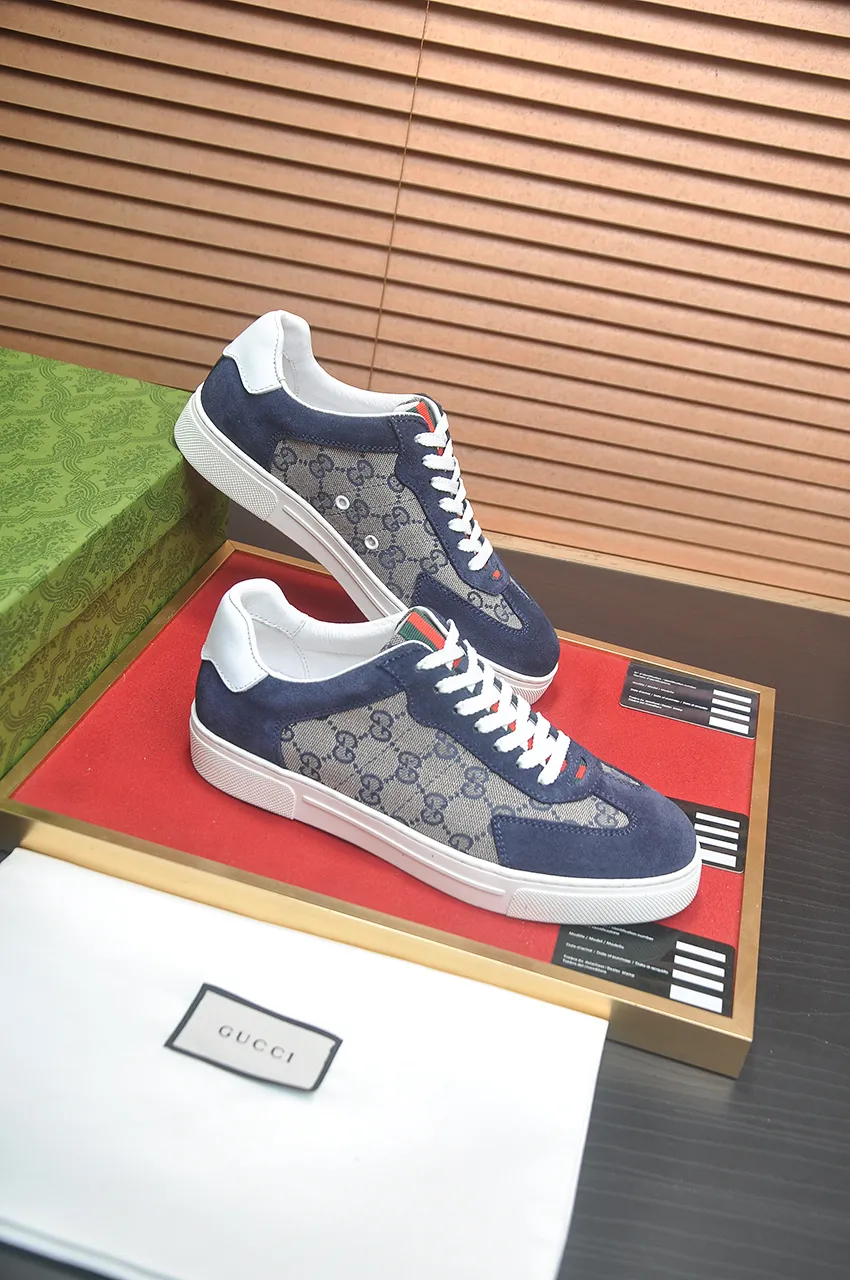 Men's shoes 💰400💶 [GUCCI Gucci] official website 1:1 men's sports shoes are now on the market, using original Gucci fabric + gluten lining, plus the official website original 1:1 comfortable outsole. Fashionable and versatile, super comfortable and breathable. 5 colors available, standard shoe size 38/45 (custom-made sizes 45 are non-refundable)